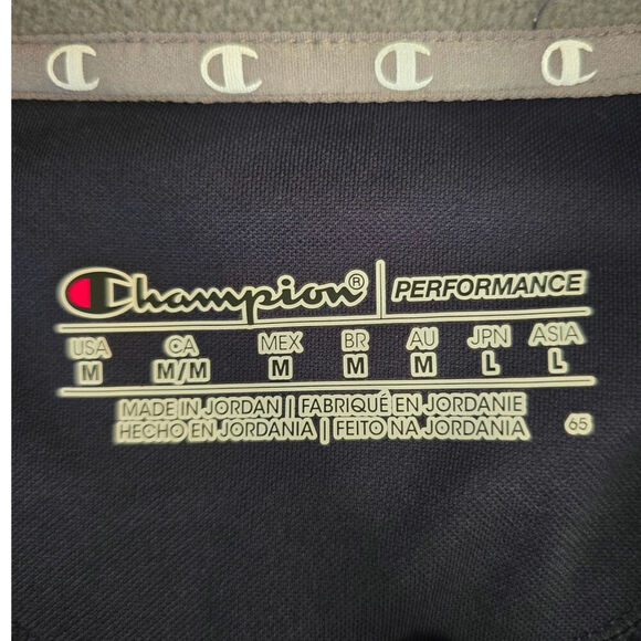 NWOT Champion Mens 1/4 Zip Pullover navy gray size medium - Picture 3 of 5